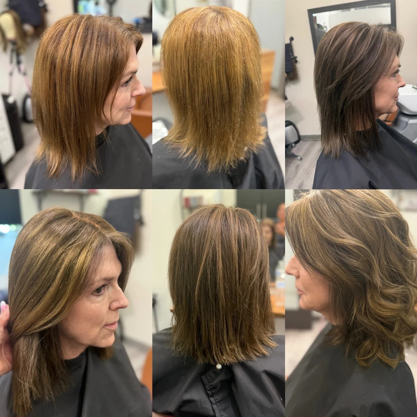 Before and after a colour and cut